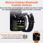 KIT SMARTWATCH CON AUDIFONOS Y CARGA INALÁMBRICA